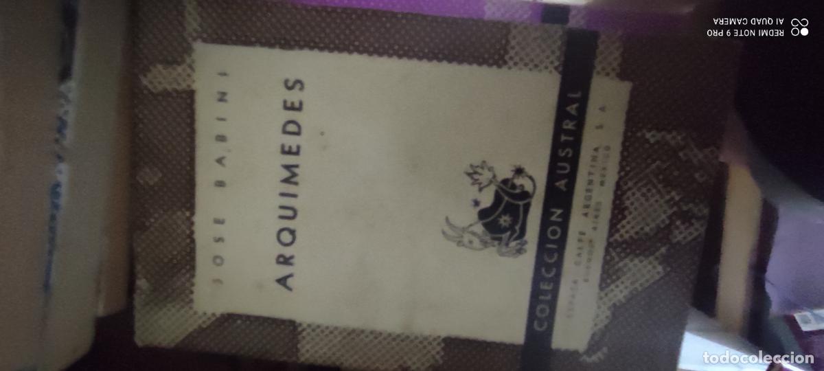 Libros de segunda mano: Arqu&iacute;medes. Jos&eacute; babini. Austral