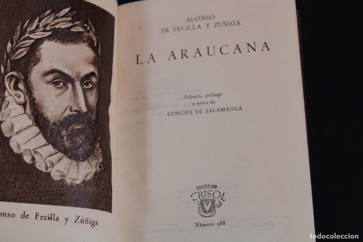 Libros de segunda mano: AGUILAR- Crisol n&ordm; 188 / LA ARAUCANA / ALONSO DE ERCILLA Y ZU&Ntilde;IGA / 1946
