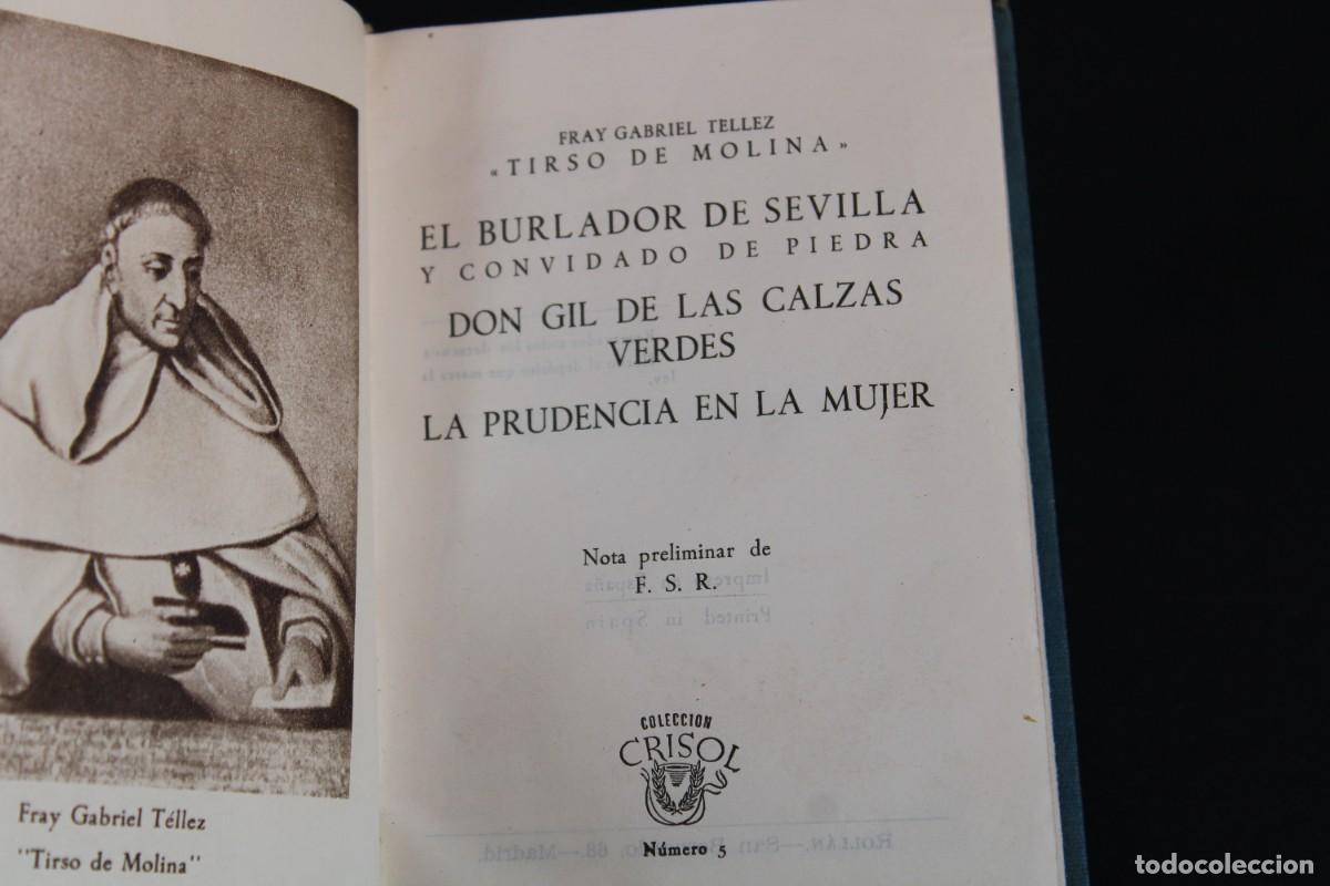 Libros de segunda mano: AGUILAR- Crisol n&ordm; 5 / EL BURLADOR DE SEVILLA,DON GIL DE LAS CALZAS VERDES / TIRSO DE MOLINA / 1945