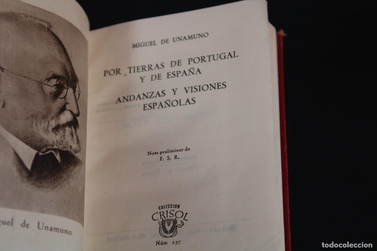 Libros de segunda mano: AGUILAR- Crisol n&ordm; 157 / POR TIERRAS DE PORTUGAL Y DE ESPA&Ntilde;A / MIGUEL DE UNAMUNO / 1946
