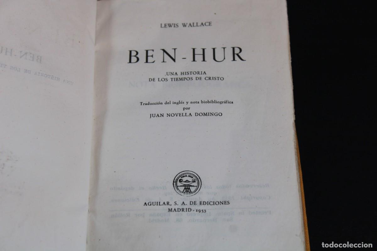 Libros de segunda mano: AGUILAR / BEN-HUR / LEWIS WALLACE / 1953