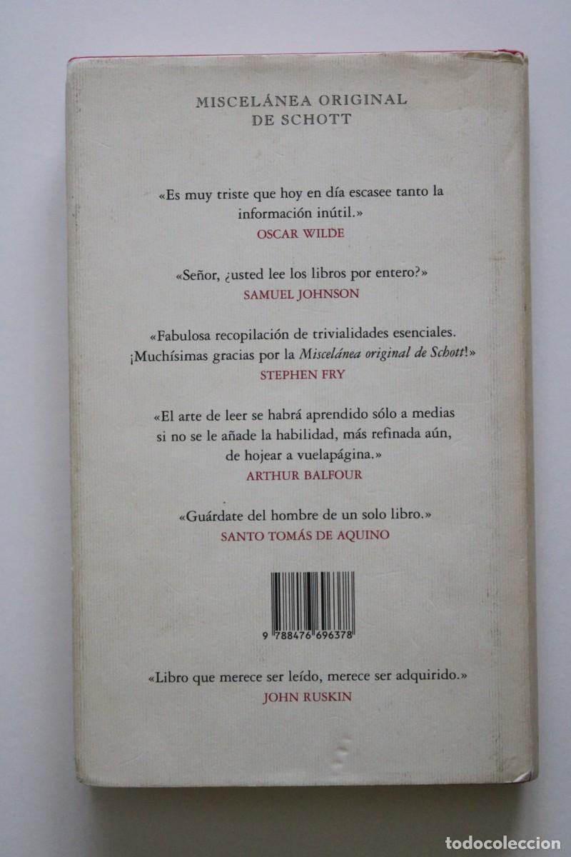 Libros de segunda mano: Ben Schott - Miscel&aacute;nea original de Schott - El Aleph Editores - Foto 2