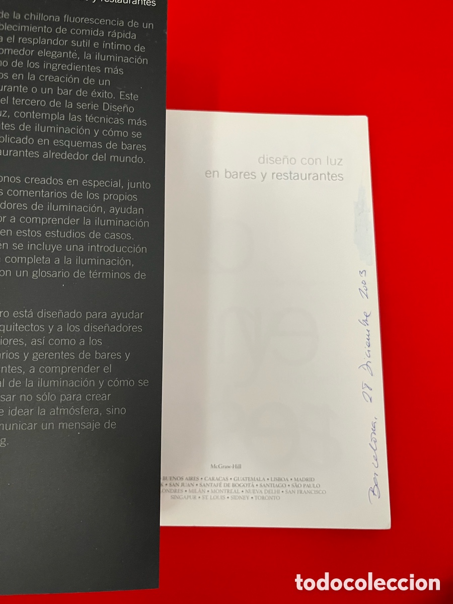 Libros de segunda mano: Libro Dise&ntilde;o con luz en bares y restaurantes - Jill Entwistle - Foto 3