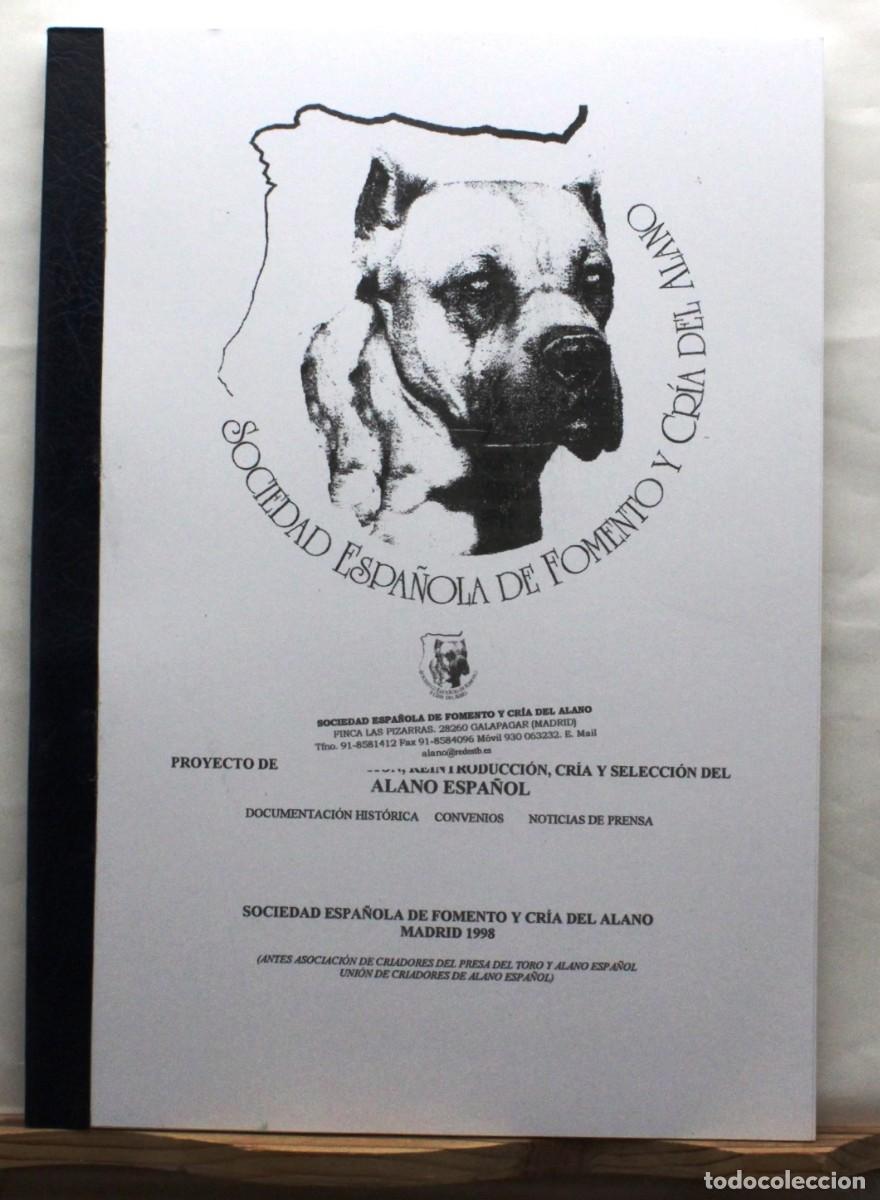Libros de segunda mano: ALANO ESPA&Ntilde;OL. PROYECTO DE REINTRODUCCI&Oacute;N Y SELECCI&Oacute;N. 1998. Razas caninas aut&oacute;ctonas Perros Canina