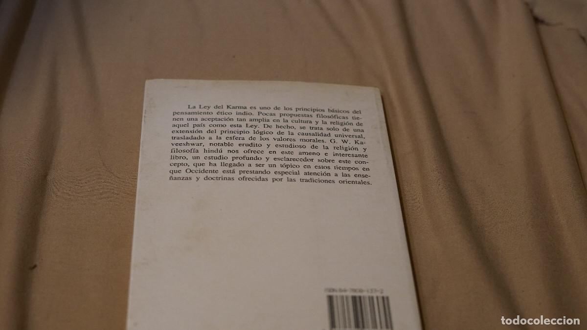 Libros de segunda mano: G. W. Kaveeshwar -La ley del karma - Sirio 1990 - Foto 3