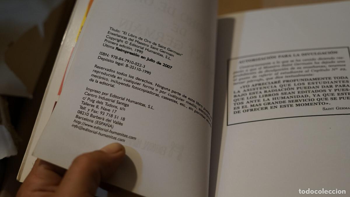 Libros de segunda mano: El libro de oro de Saint-Germain - Humanitas 2007 - Foto 2