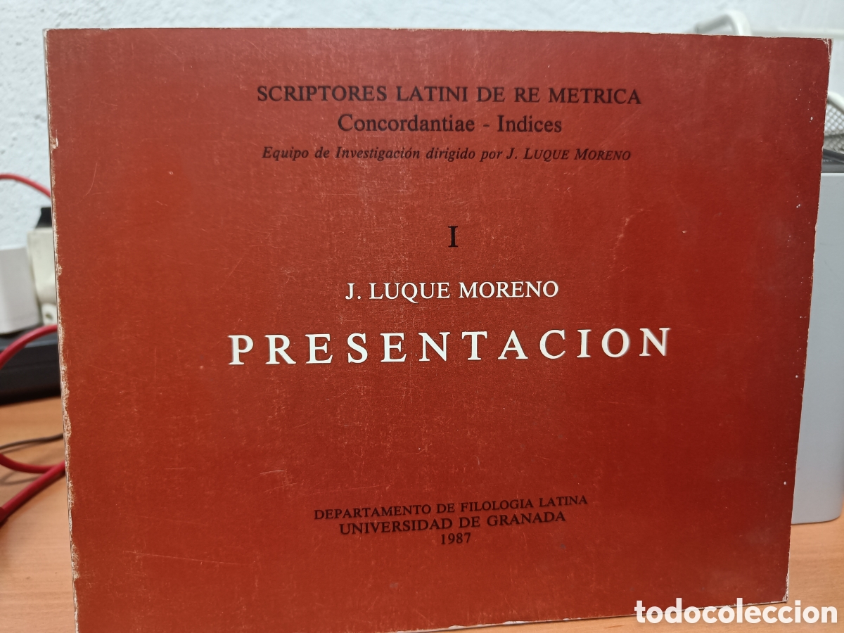 Libros de segunda mano: PRESENTACI&Oacute;N. J. LUQUE MORENO. FILOLOG&Iacute;A LATINA. UNIVERSIDAD DE GRANADA.