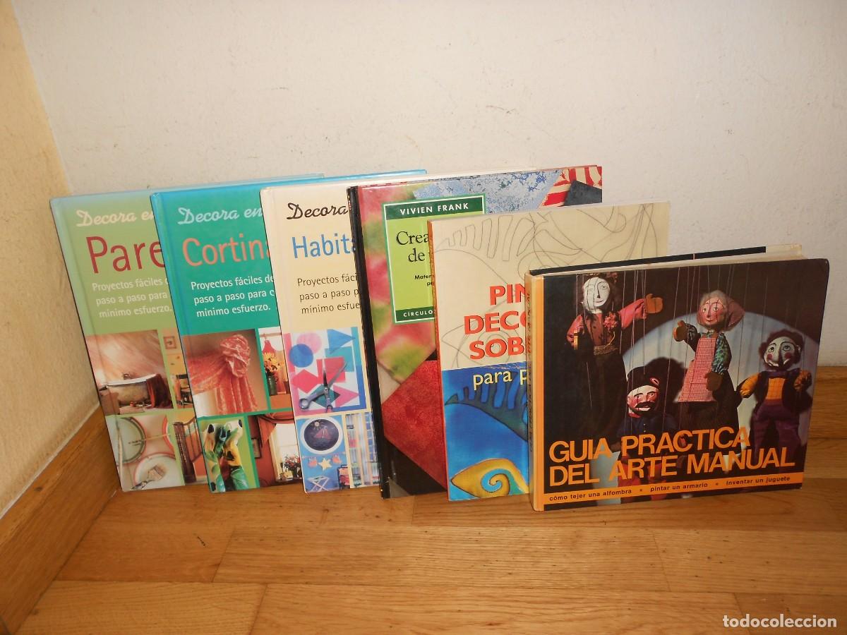 Libros de segunda mano: LOTE 6 LIBROS de MANUALIDADES : CORTINAS / PAREDES / SEDA / PAPEL / PINTAR / etc, etc. LIBROS - 1&euro;y+