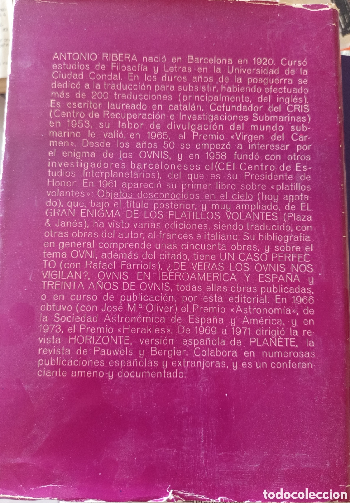 Libros de segunda mano: &rdquo;El misterio de Ummo&rdquo; escrito por Antonio Ribera. - Foto 2