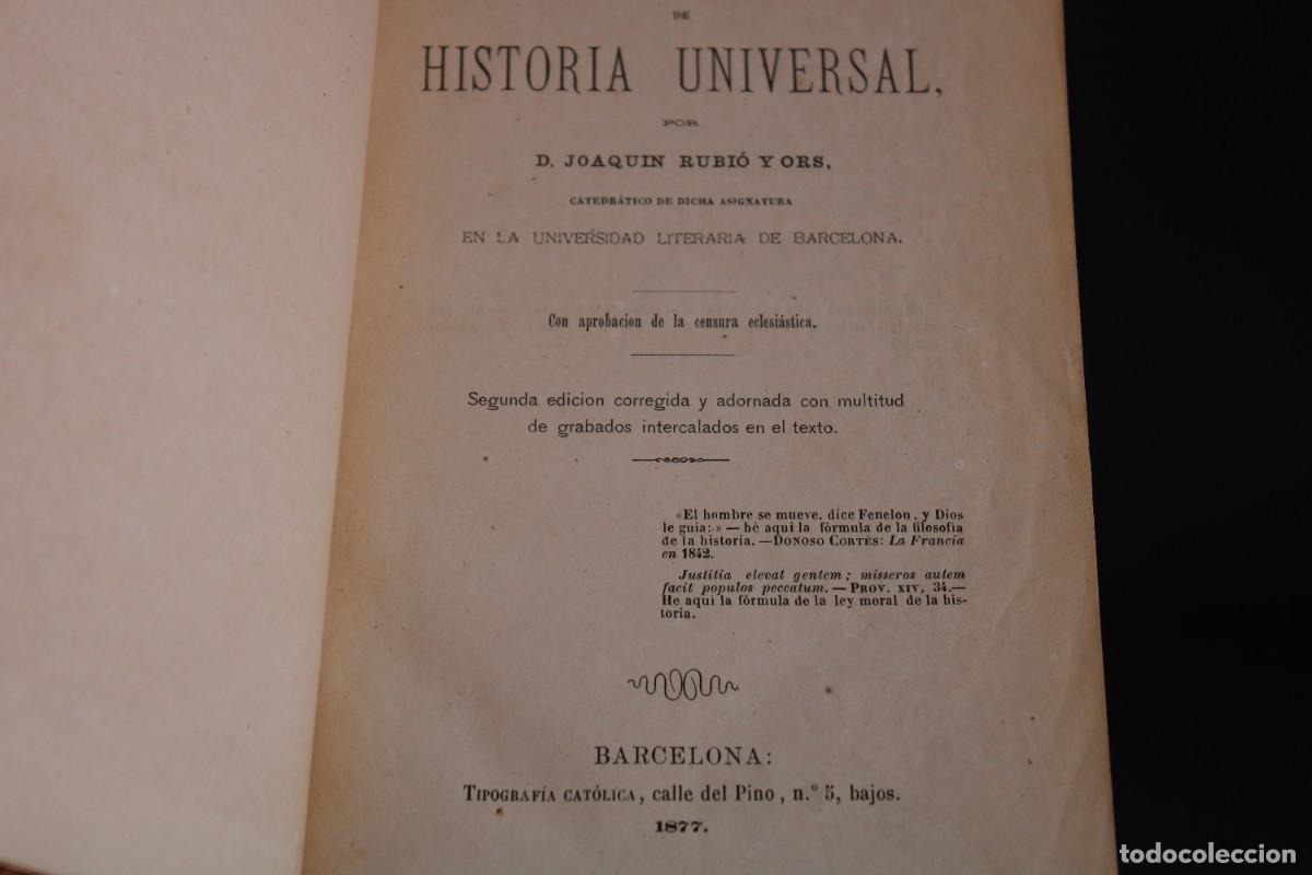Libros de segunda mano: EPITOME PROGRAMA DE HISTORIA UNIVERSAL / JOAQUIN RUBIO Y ORS / 2 TOMOS / 1877-1878 - Foto 6
