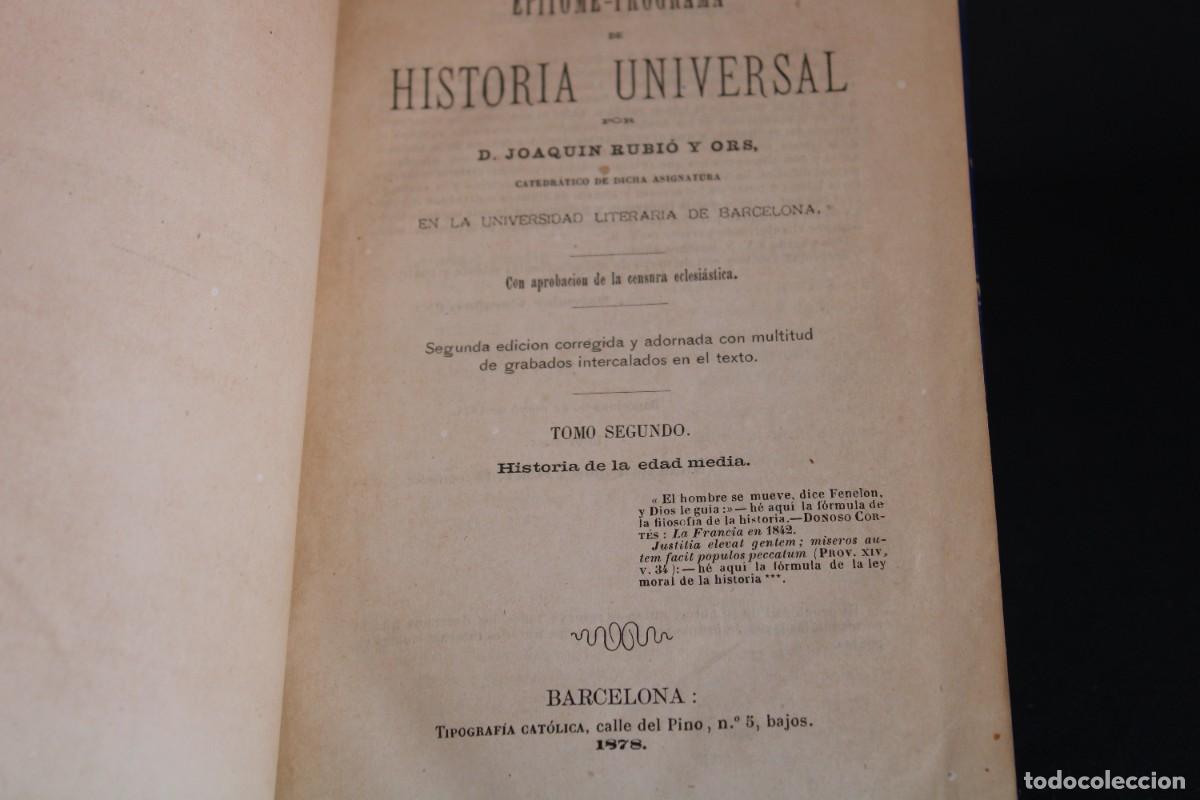Libros de segunda mano: EPITOME PROGRAMA DE HISTORIA UNIVERSAL / JOAQUIN RUBIO Y ORS / 2 TOMOS / 1877-1878 - Foto 9