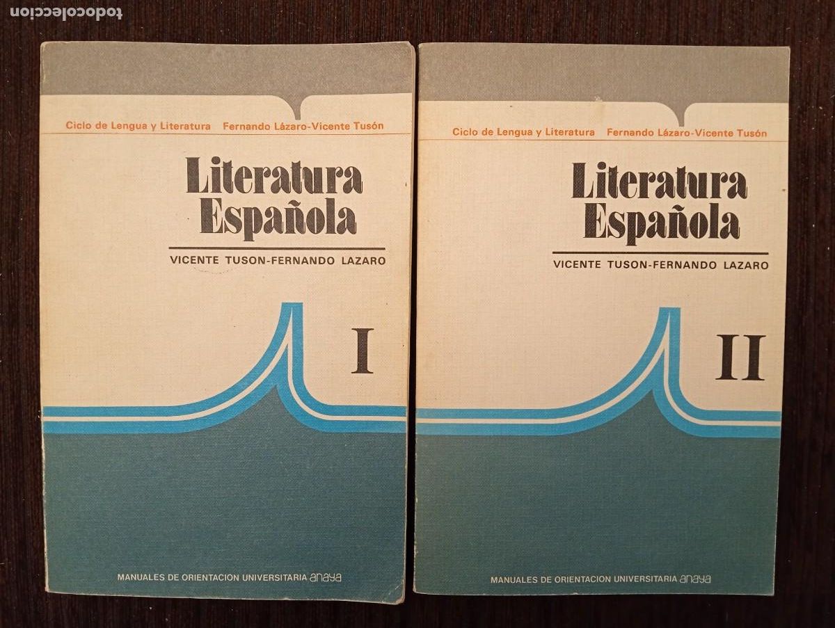 Libros de segunda mano: Vicente Tuson - Fernando L&aacute;zaro. Literatura Espa&ntilde;ola I y II