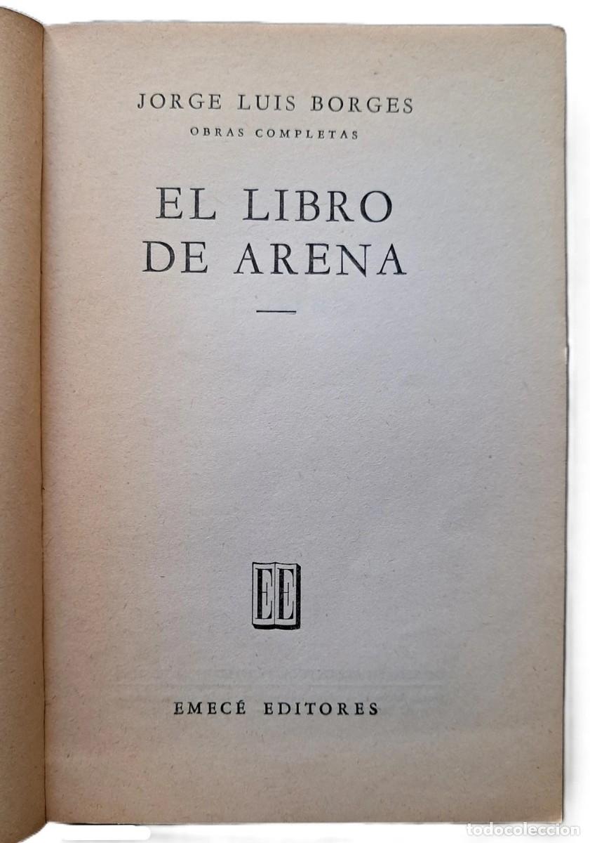 Libros de segunda mano: Borges, Jorge Luis - El Libro de Arena - 1&deg; Edici&oacute;n (2&deg; impresi&oacute;n) - (1975) - Foto 2