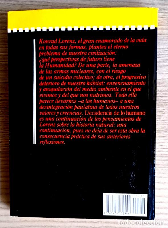 Libros de segunda mano: DECADENCIA DE LO HUMANO - KONRAD LORENZ - Foto 5