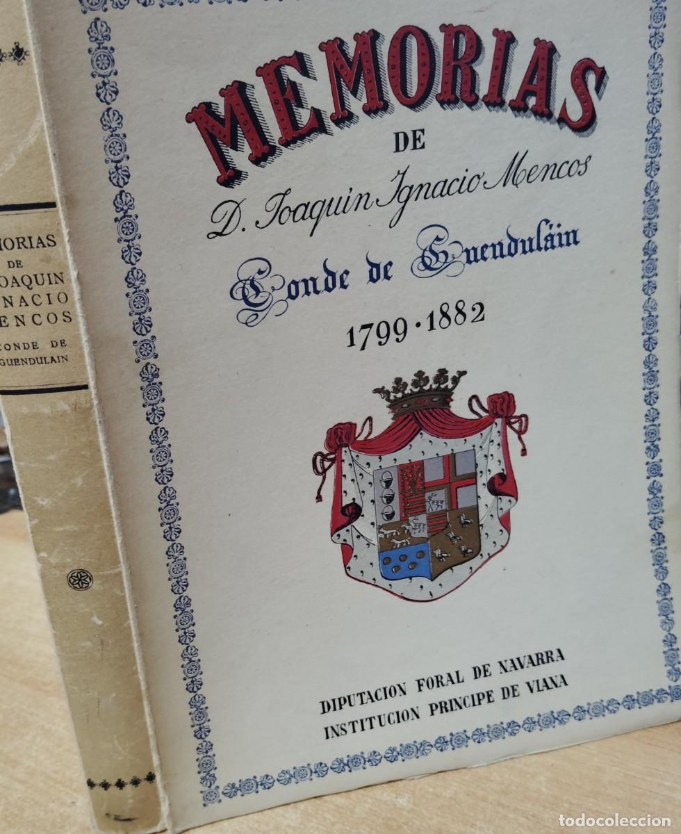 Libros de segunda mano: MEMORIAS. JOAQUIN IGNACIO MENCOS, CONDE DE GUENDULAIN, 1799-1882.