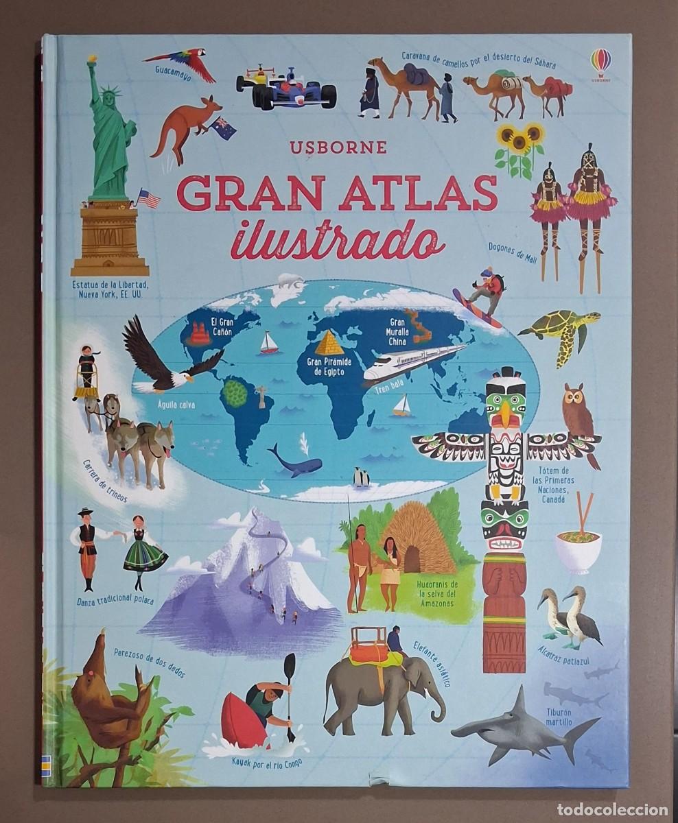 Libros de segunda mano: Gran Atlas ilustrado. Emily Bone. Ilustraciones Daniel Taylor. Usborne 2016. 36 cm. Excelente estado