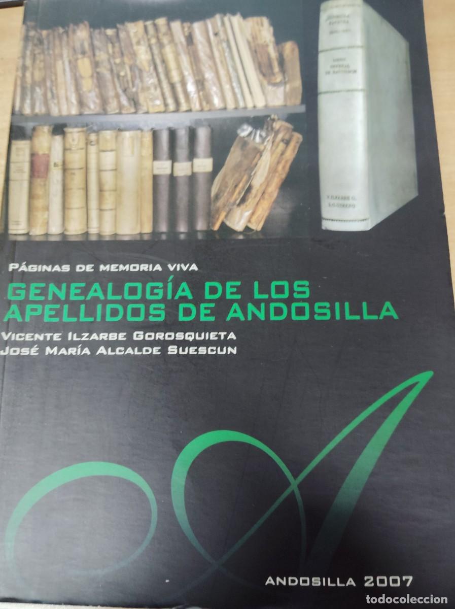 Libros de segunda mano: GENEALOGIA DE LOS APELLIDOS DE ANDOSILLA. VICENTE ILZARBE Y JOSE MARIA ALCALDE. A&Ntilde;O 2007.