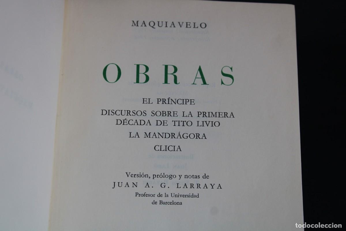 Libros de segunda mano: OBRAS / MAQUIAVELO / EDITORIAL VERGARA 1968 - Foto 5
