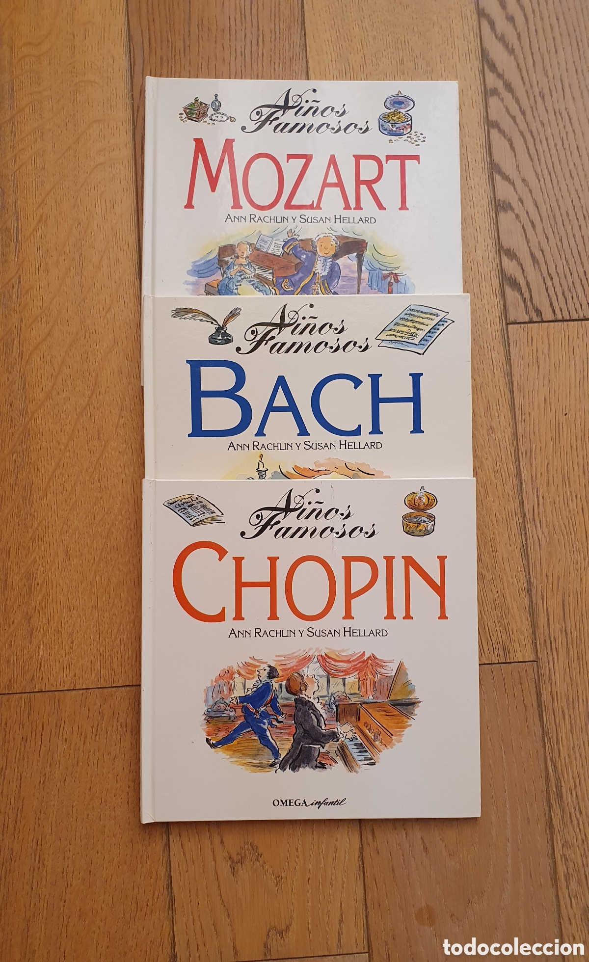Libros de segunda mano: Colecci&oacute;n Ni&ntilde;os Famosos. CHOPIN-MOZART-BACH Editorial Omega Infantil