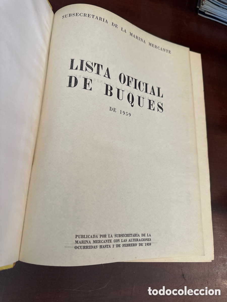 Libros de segunda mano: LISTA OFICIAL BUQUES DE ESPA&Ntilde;A 1959 - Foto 6