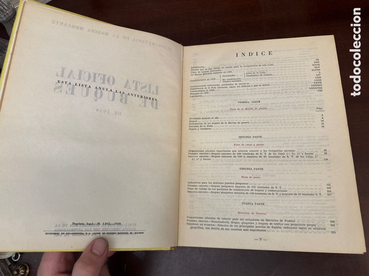 Libros de segunda mano: LISTA OFICIAL BUQUES DE ESPA&Ntilde;A 1959 - Foto 7
