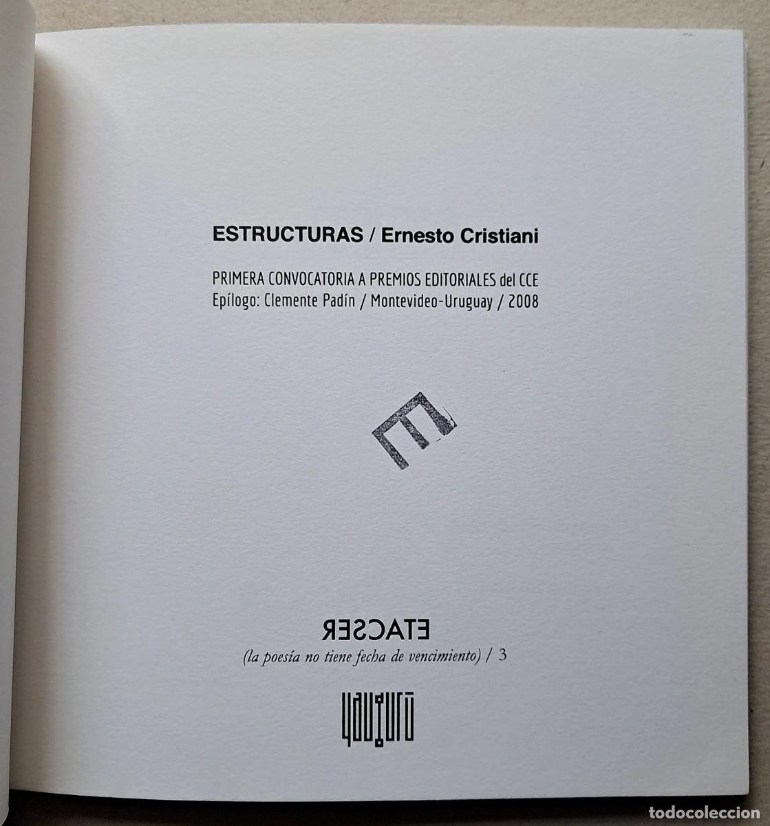 Libros de segunda mano: Cristiani, Ernesto - Estructuras - Clemente Pad&iacute;n - Yaugur&uacute; - Rescate - (2008) - Foto 2