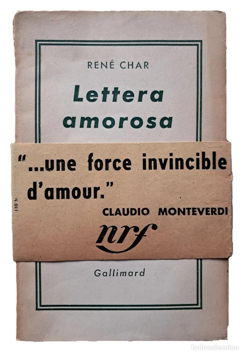 Libros de segunda mano: Char, Ren&eacute; - Lettera Amorosa - Primera Edici&oacute;n - (1953) - FIRMADO