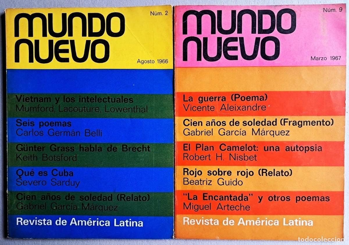 Libros de segunda mano: Mundo Nuevo n&deg; 2 y n&deg; 9 - Garcia Marquez 2 cap&iacute;tulos de Cien a&ntilde;os de soledad