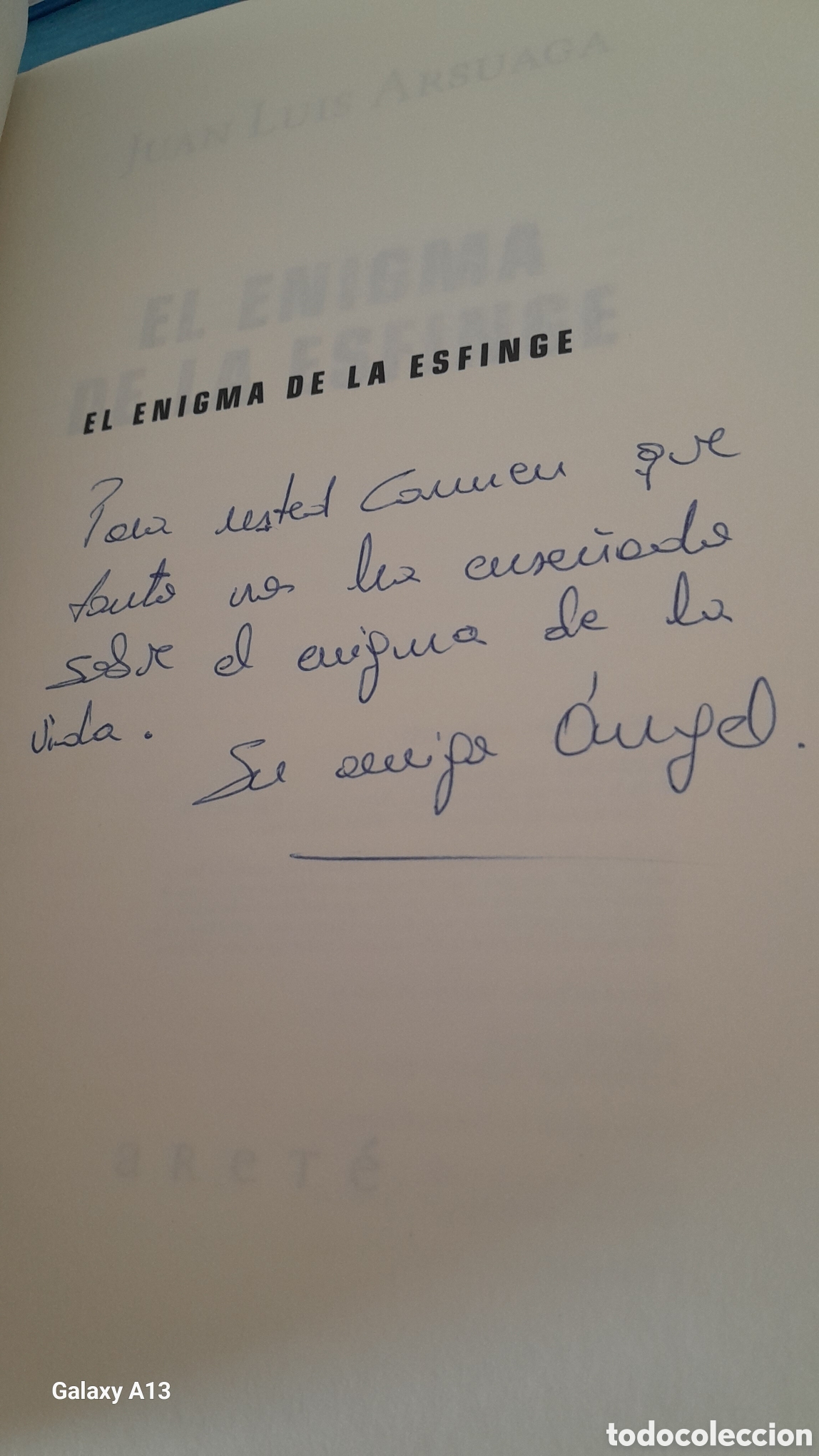 Libros de segunda mano: EL ENIGMA DE LA ESFINGE / JUAN LUIS ARSUAGA - Foto 2