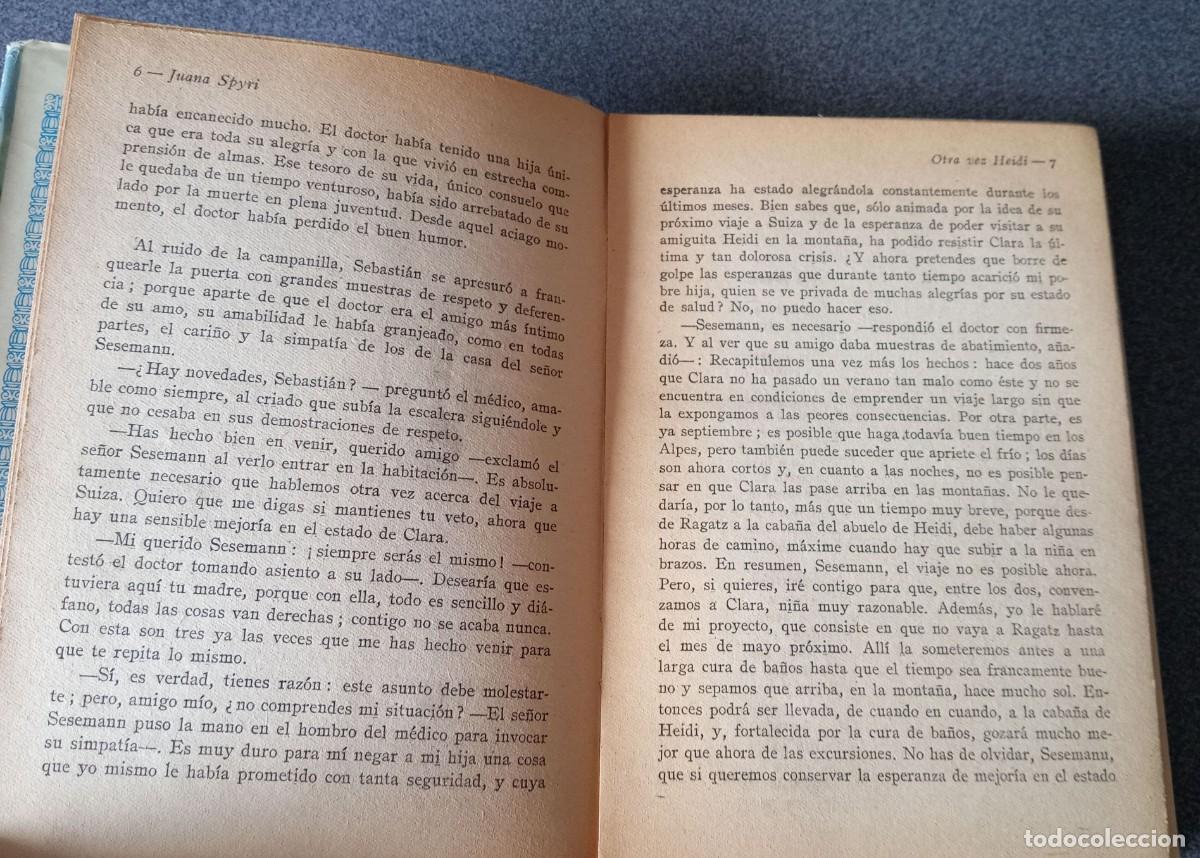 Libros de segunda mano: Lote libros Heidi Otra Vez Heidi Juana Spyri - Foto 14