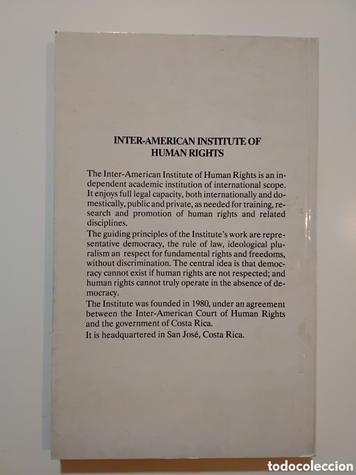 Libros de segunda mano: INSTITUTO INTERAMERICANO DE DERECHOS HUMANOS &ndash; COMMEMORATIVE EDITION &ndash; 1988 - Foto 2