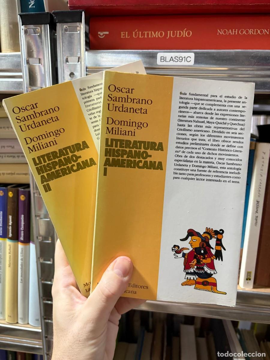 Libros de segunda mano: BLAS91C LITERATURA HISPANOAMERICANA Vol. I y II - Oscar Sambrano Urdaneta y Domingo Miliani