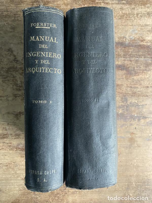 Libros de segunda mano: Manual del Ingeniero y del Arquitecto - Foerster