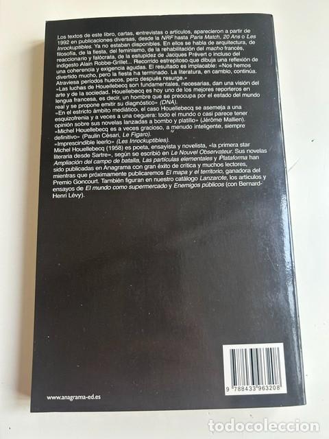 Libros de segunda mano: Intervenciones -Michel Houellebecq- - Foto 2