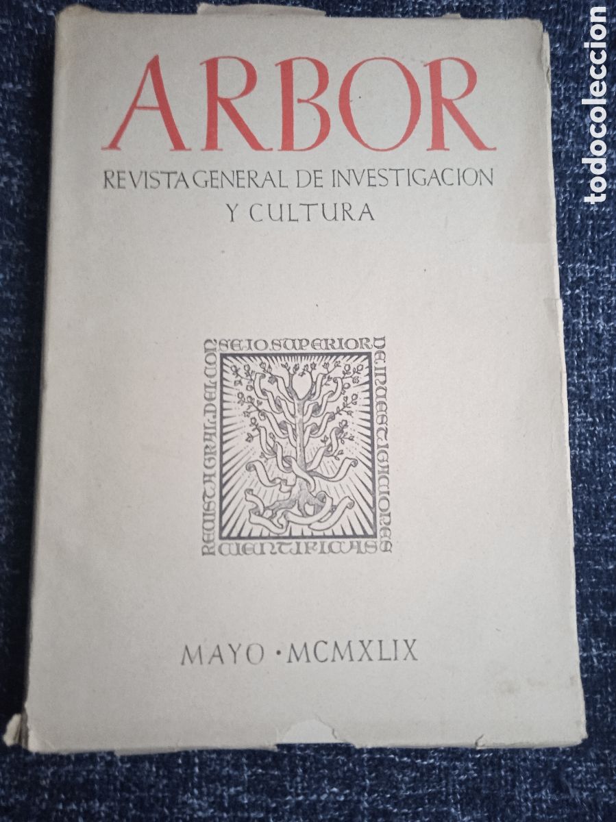 Libros de segunda mano: Arbor. Revista general de investigaci&oacute;n y cultura. - MAYO 1949