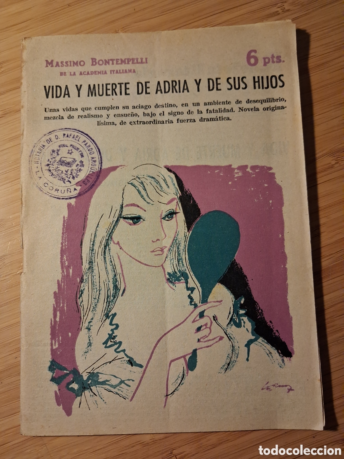 Libros de segunda mano: Vida y muerte de Adria y de sus hijos - Massimo Bontempelli. Revista literaria 7-12-1958