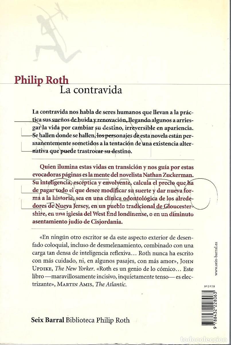 Libros de segunda mano: LA CONTRAVIDA PHILIP ROTH 413PGS U33 - Foto 2