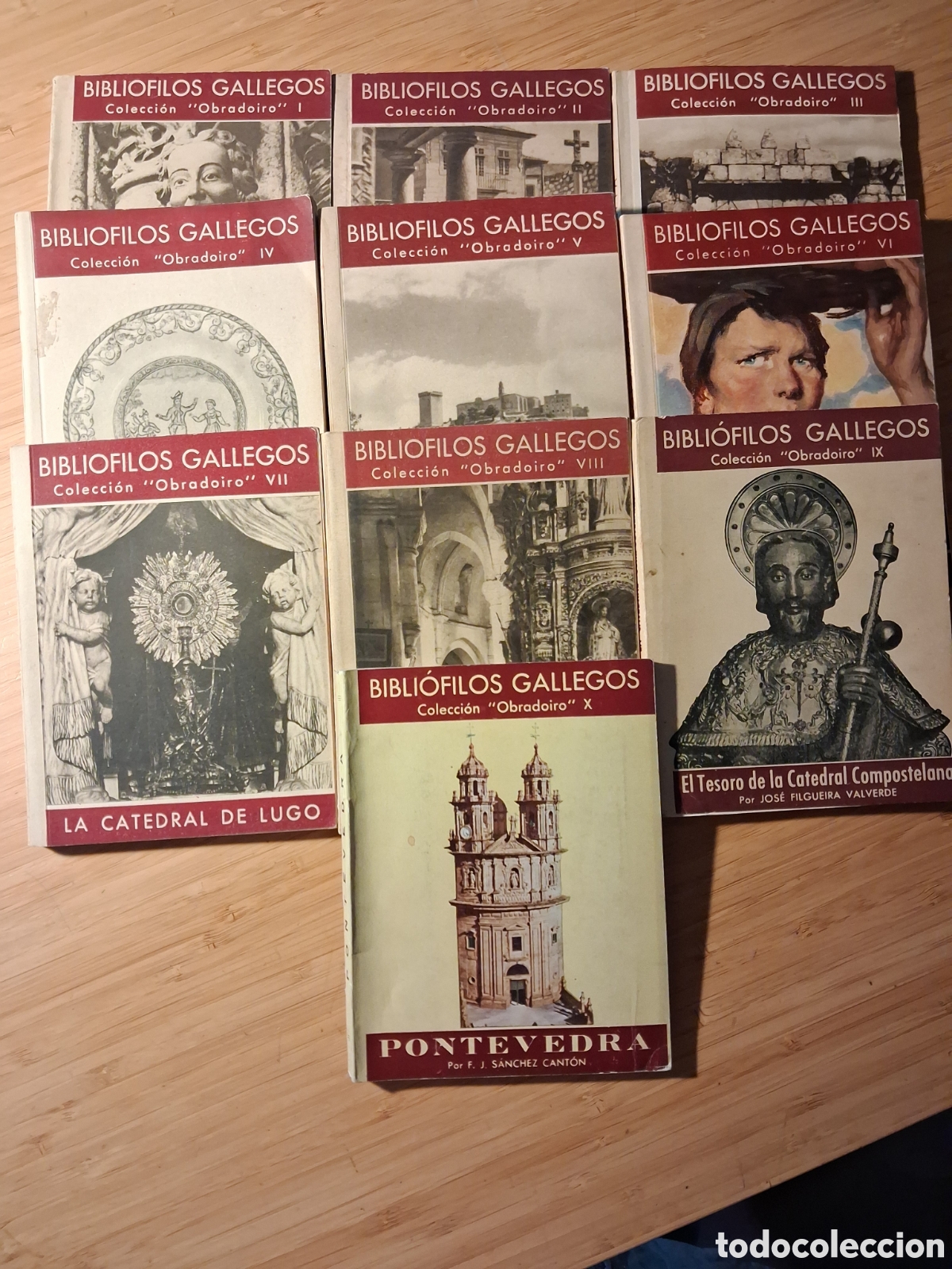Libros de segunda mano: Bibli&oacute;filos gallegos. Colecci&oacute;n Obradoiro n&ordm; I al X (Grafico Galaico 1949 a 1963)