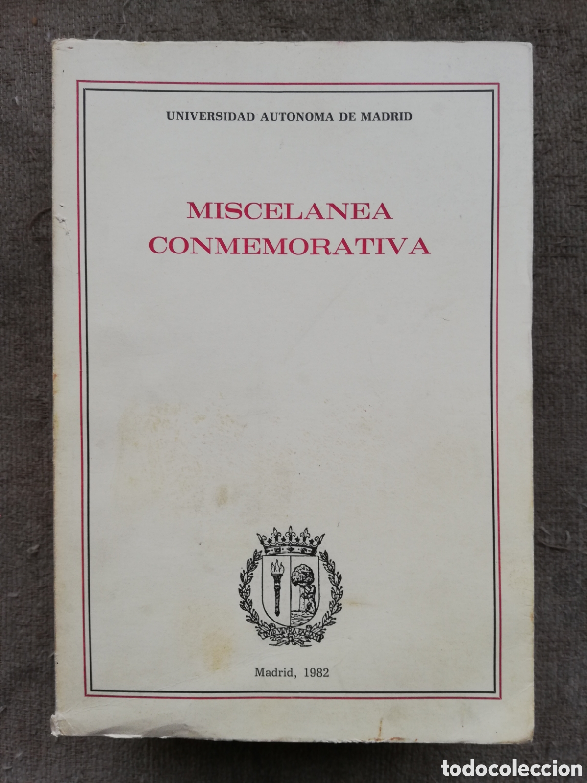 Libros de segunda mano: Miscelanea conmemorativa a. Universidad aut&oacute;noma de Madrid