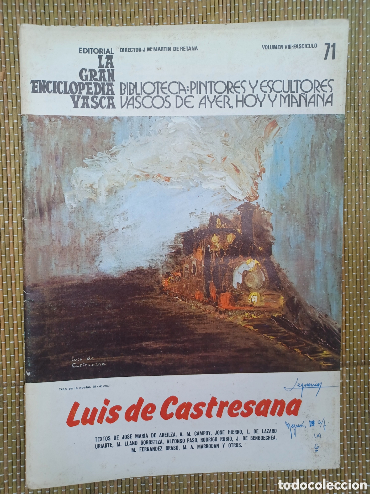 Libros de segunda mano: LUIS DE CASTRESANA, 71, BIBLITOTECA DE PINTORES Y ESCULTORES VASCOS, GRAN ENCICLOPEDIA VASCA