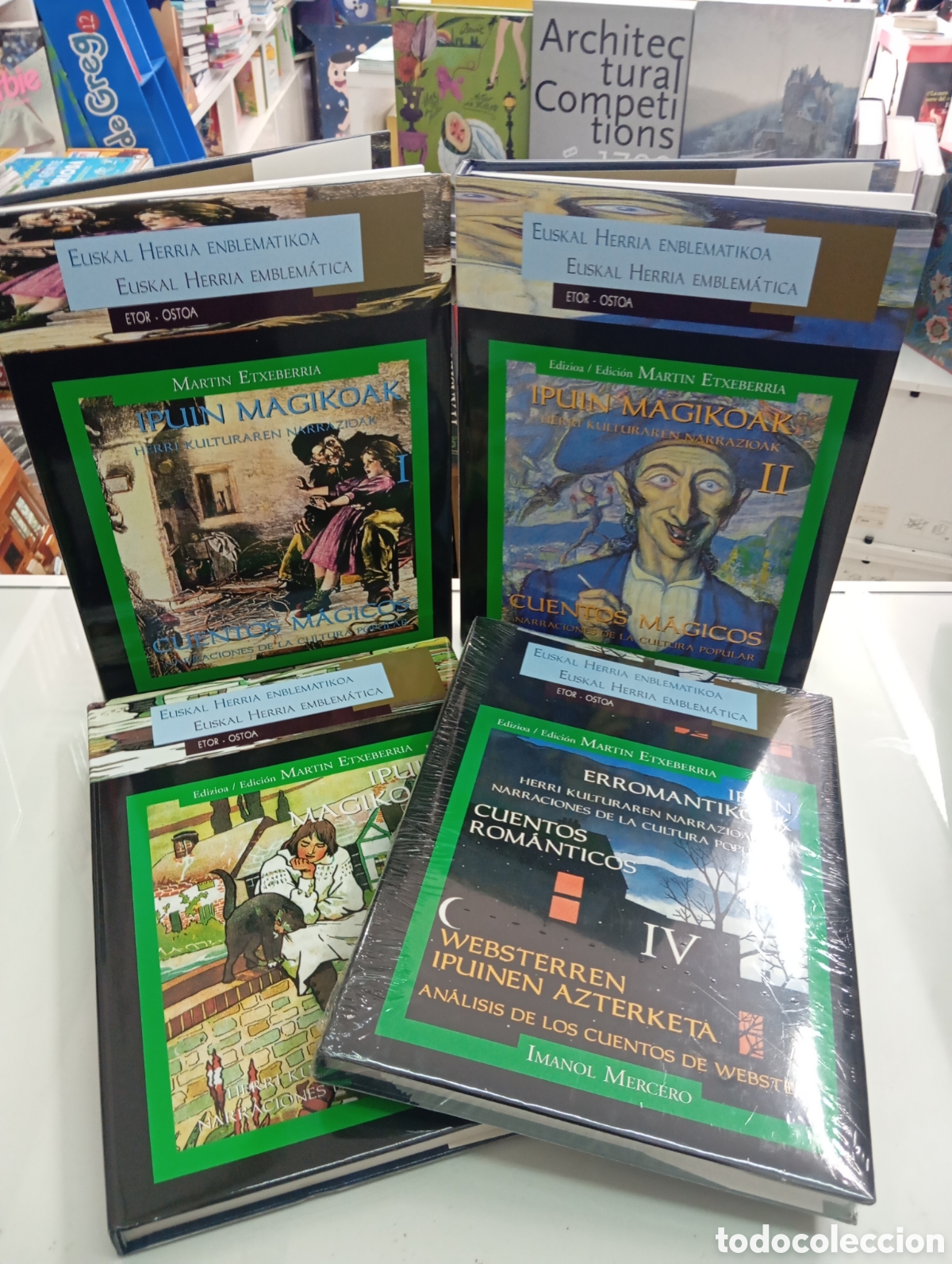 Libros de segunda mano: IPUIN MAGIKOAK CUENTOS MAGICOS EUSKAL HERRIA 4VOL NARRACIONES CULTURA POPULAR MITOLOGIA PAIS VASCO
