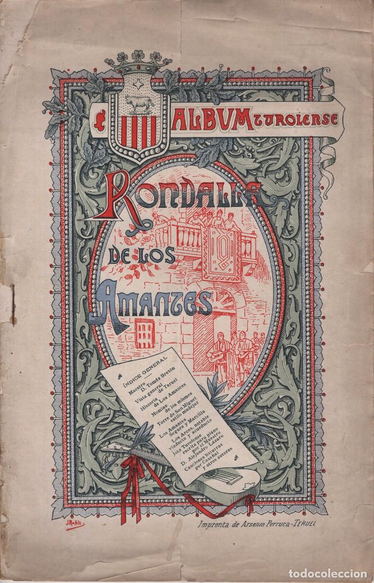 Libros de segunda mano: &Aacute;LBUM TUROLENSE. RONDALLA DE LOS AMANTES. Imprenta de Arsenio Perruca - Teruel