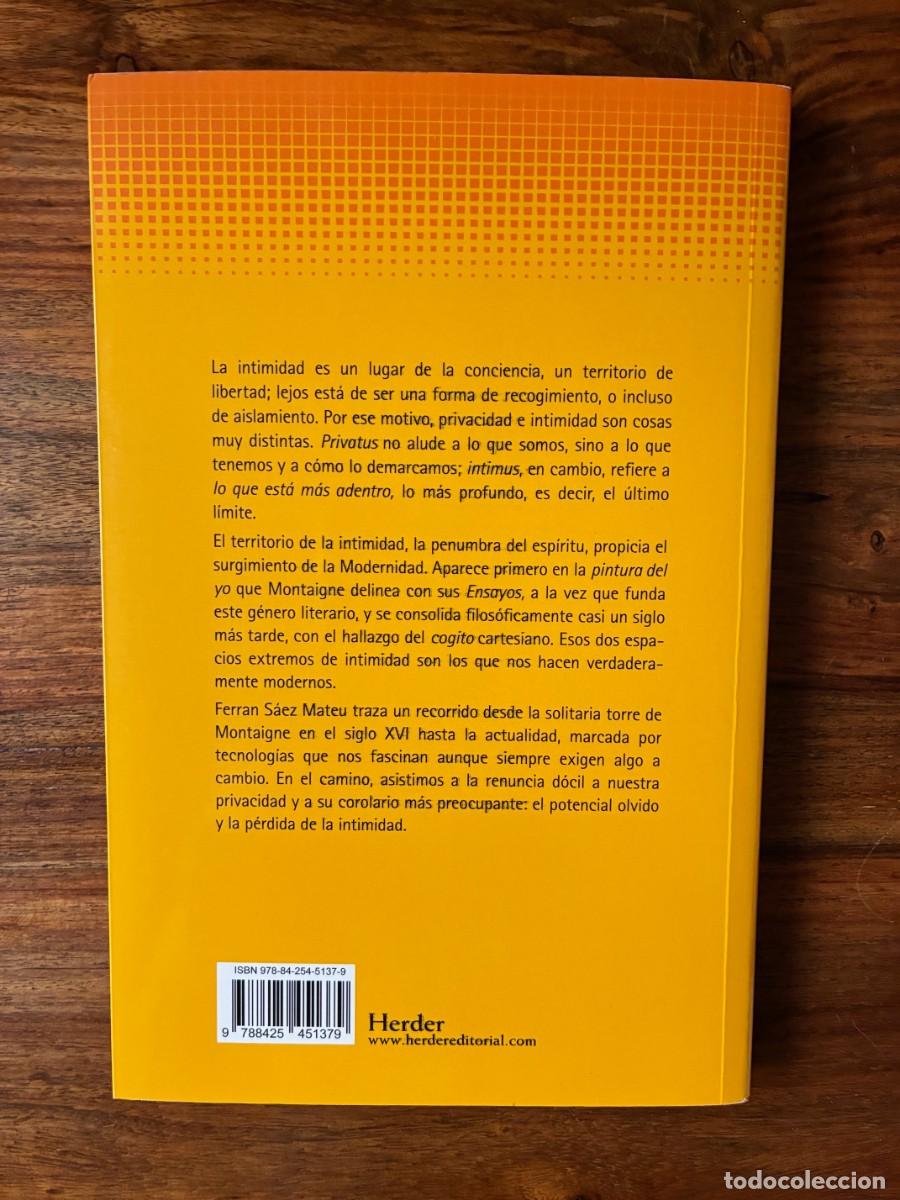 Libros de segunda mano: La intimidad perdida. Ferran S&aacute;ez Mateu. Herder - Foto 2