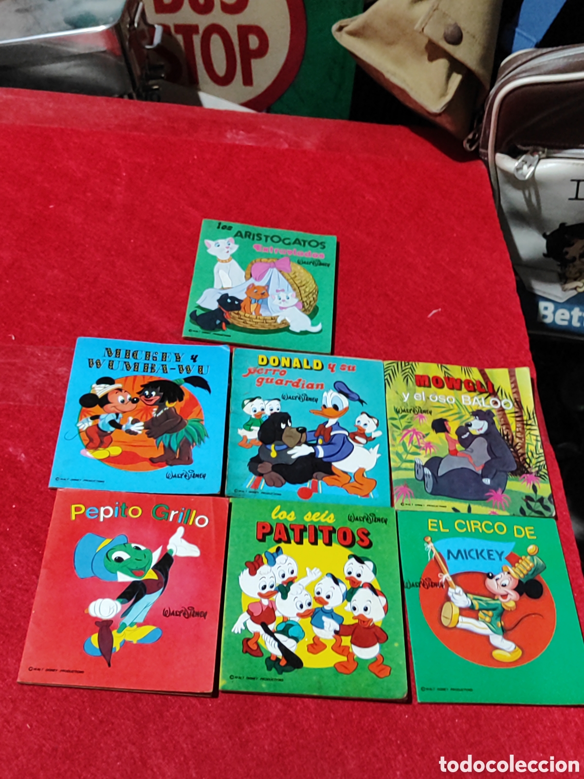 Libros de segunda mano: Lote 6 mini cuentos Walt Disney susaeta los seis patitos Pepito grillo mowgli el circo de Mickey etc