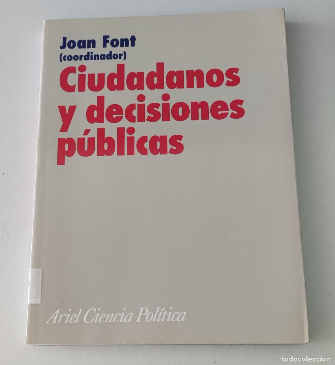 Libros de segunda mano: CIUDADANOS Y DECISIONES P&Uacute;BLICAS