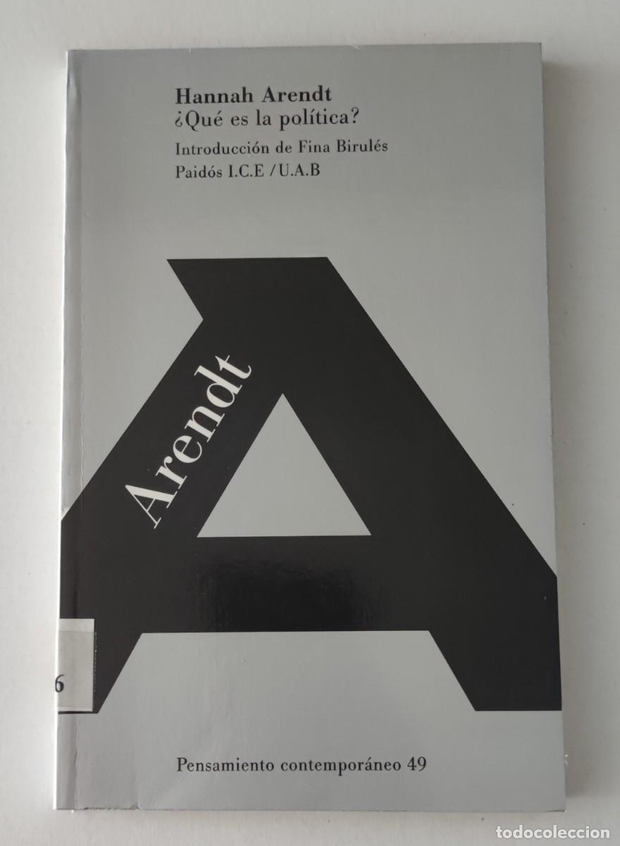 Libros de segunda mano: &iquest; QU&Eacute; ES LA POL&Iacute;TICA? - HANNAH ARENDT