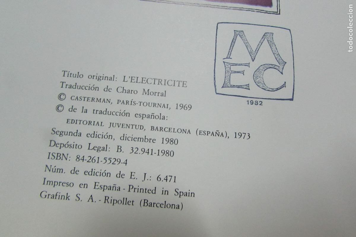 Libros de segunda mano: Alain Gree, Juventud, LA ELECTRICIDAD - Foto 5