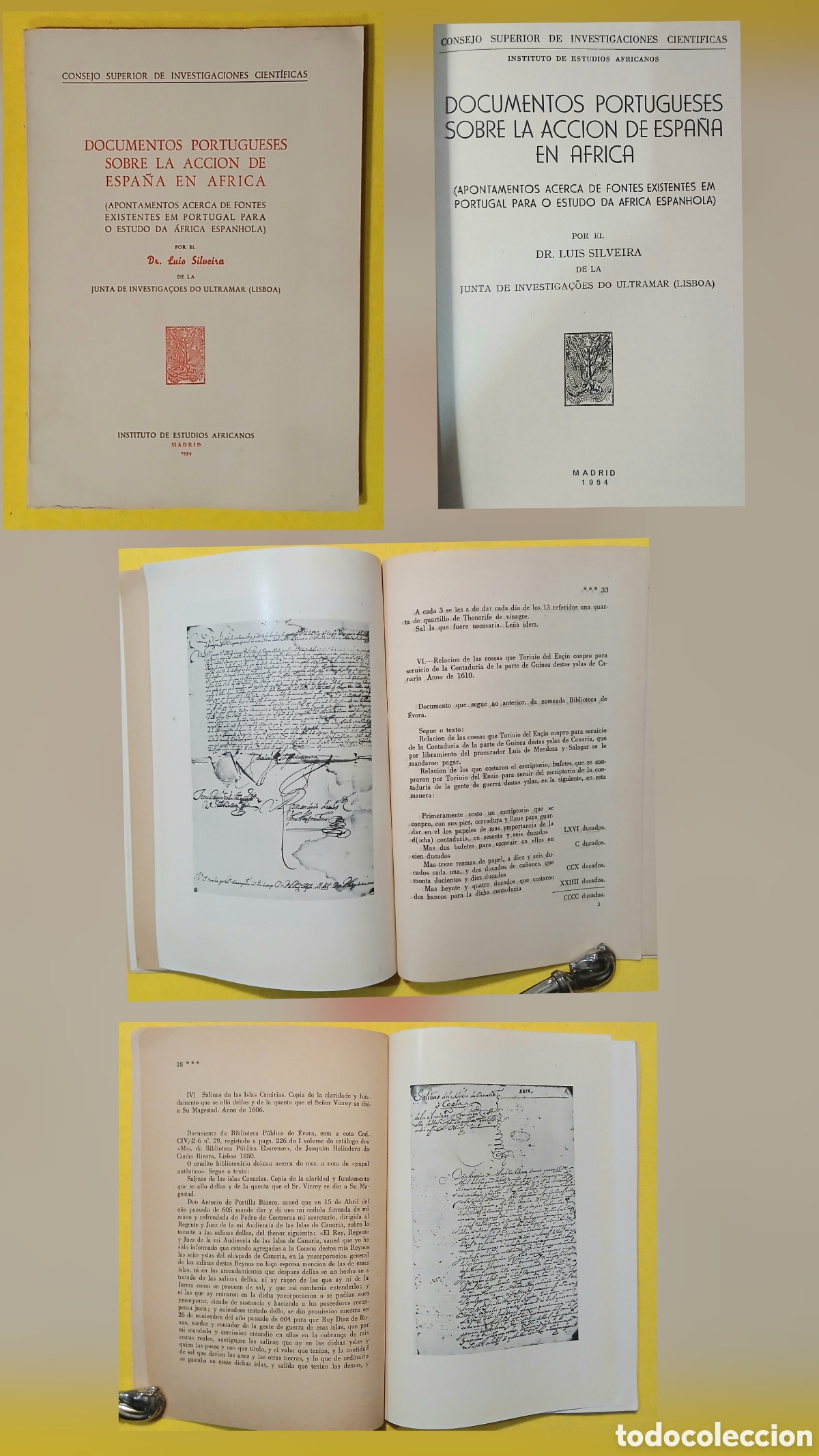 Libros de segunda mano: Documentos portugueses sobre la acci&oacute;n de Espa&ntilde;a en Africa