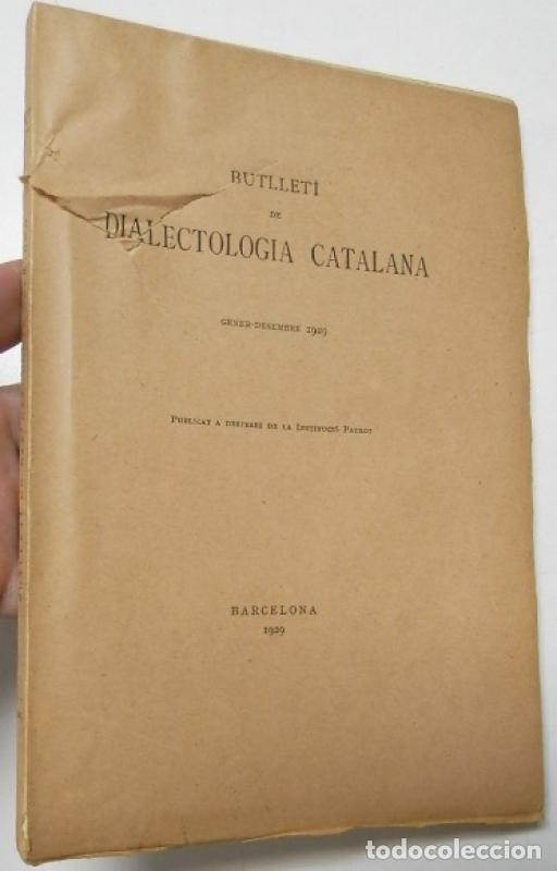 Libros de segunda mano: Butllet&iacute; de dialectologia catalana. Volum XVII, any 1929 -
