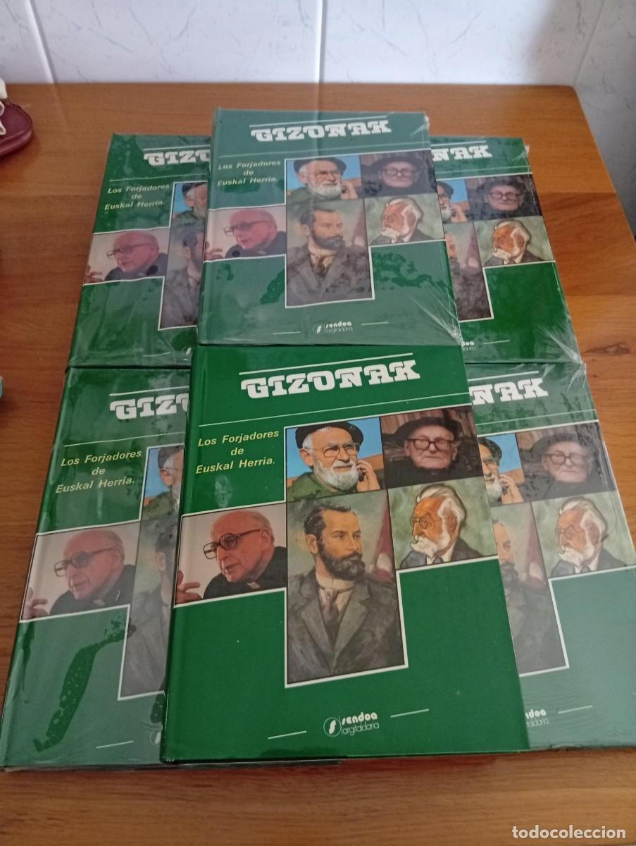 Libros de segunda mano: gizonak los forjadores de euskal herria 6 tomos 5 precintados y uno nuevo